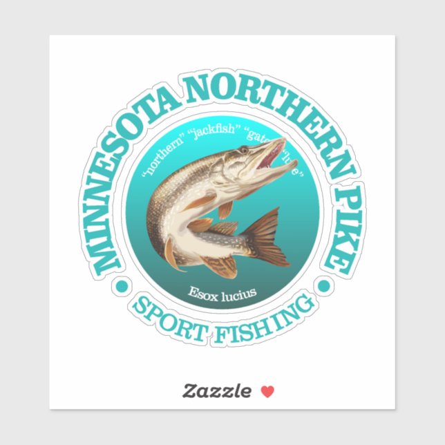 Minnesota Pike Fishing Sticker (Sheet)