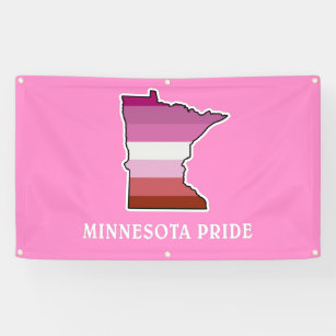 Minnesota Pride Lesbian Flag Colors - Pink Banner