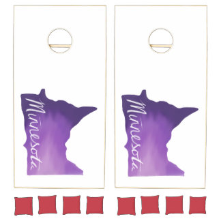 Minnesota Purple Tie-Dye Cornhole Set