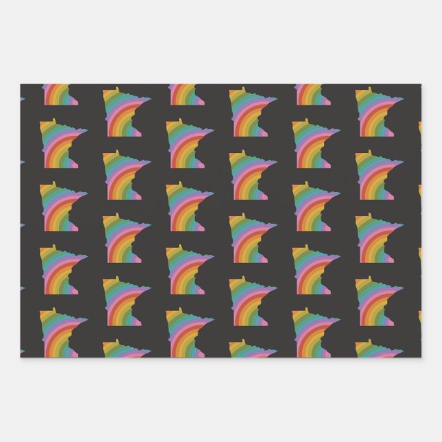 Minnesota Rainbow Wrapping Paper (Front)