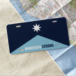 Minnesota Rebel New State Flag License Plate