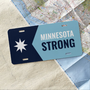 Minnesota Rebel New State Flag License Plate