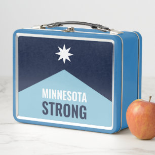 Minnesota Rebel New State Flag Metal Lunch Box