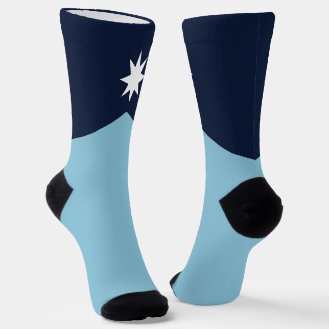 Minnesota Rebel New State Flag Socks (Angled)