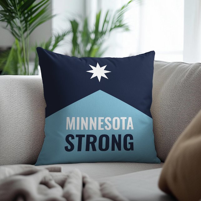 Minnesota Rebel New State Flag Throw Pillow (Creator Uploaded)