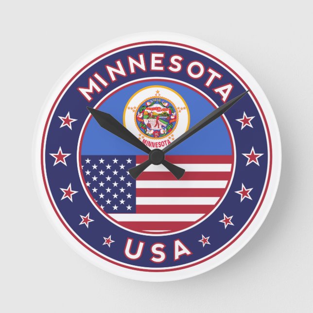 Minnesota Round Clock (Front)