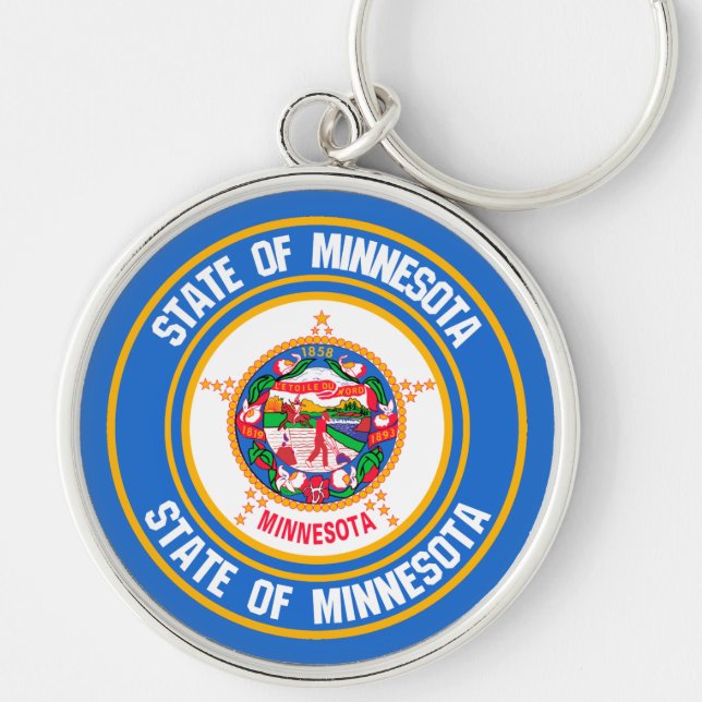 Minnesota Round Emblem Keychain (Front)