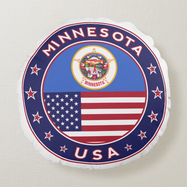 Minnesota Round Pillow (Front)