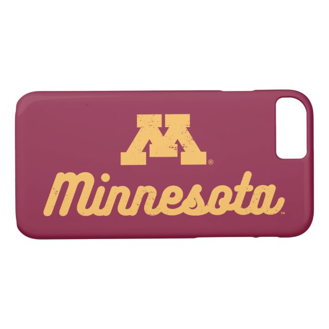 Minnesota | Script Logo Case-Mate iPhone Case (Back (Horizontal))