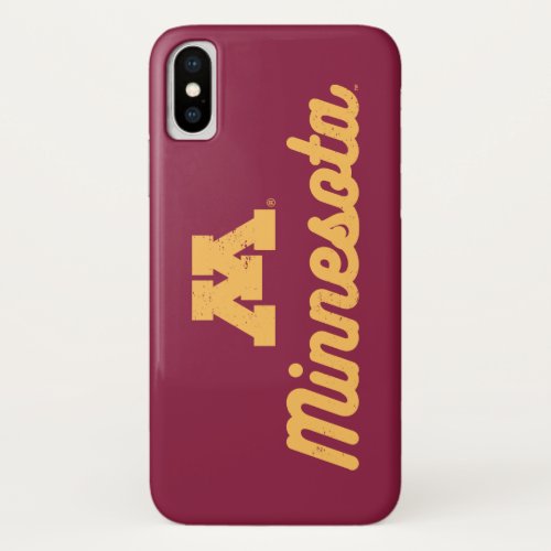 Minnesota  Script Logo iPhone X Case