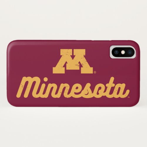 Minnesota  Script Logo iPhone X Case