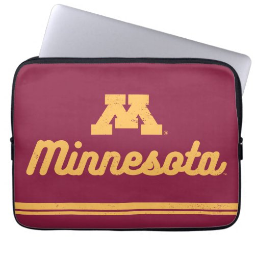 Minnesota  Script Logo Laptop Sleeve