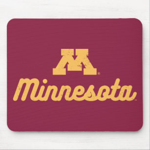 Minnesota   Script Logo Mouse Pad