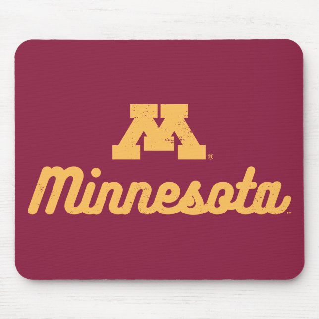 Minnesota | Script Logo Mouse Pad (Front)