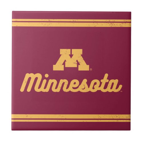 Minnesota  Script Logo Tile