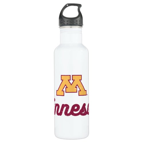 Minnesota  Script Logo Water Bottle