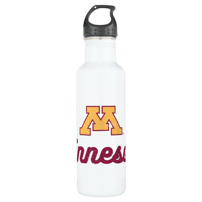Minnesota | Script Logo Water Bottle (Front)