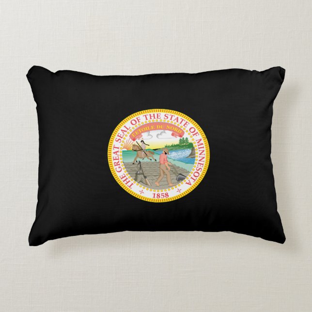 Minnesota seal, American state seal Accent Pillow (Front)