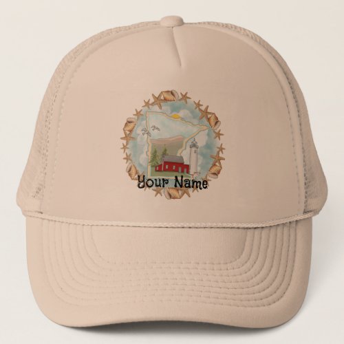 Minnesota Shells Lighthouse custom name hat