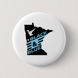 Minnesota Soccer Loon Black And Blue Button