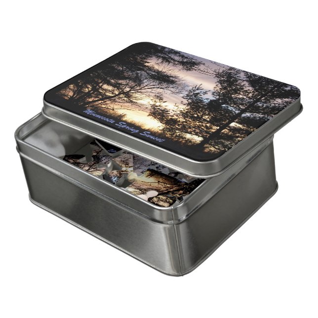 Minnesota Spring Sunset Jigsaw Puzzle (Lid Open)
