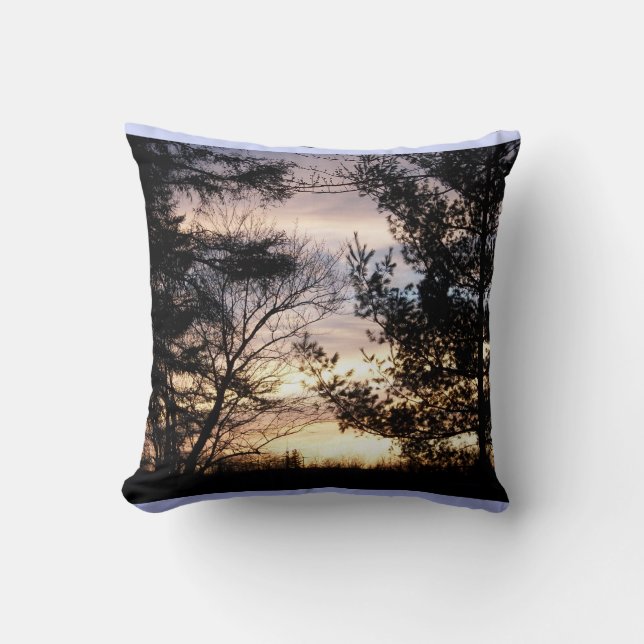 Minnesota Spring Sunset Throw Pillow (Front)