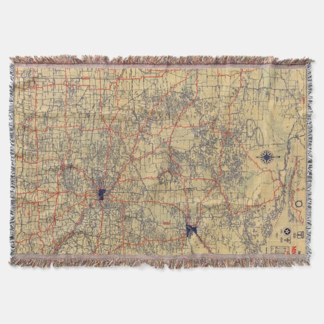 Minnesota standard map throw blanket (Front)