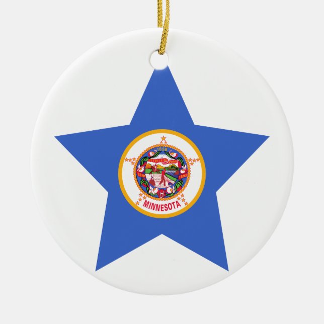Minnesota Star Ceramic Ornament (Front)