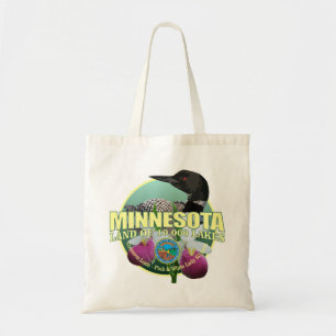 Minnesota State Bird & Flower Tote Bag