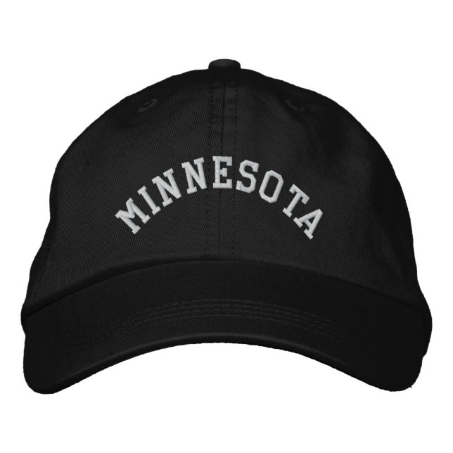 Minnesota State Embroidered Embroidered Baseball Cap (Front)