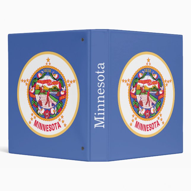 Minnesota State Flag 3 Ring Binder (Background)
