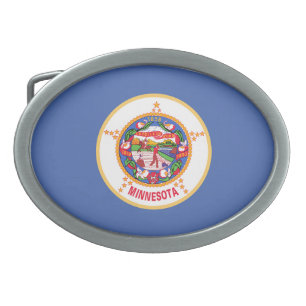 Minnesota State Flag Belt Buckle