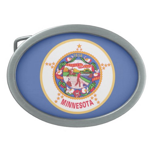 MINNESOTA STATE FLAG BELT BUCKLE