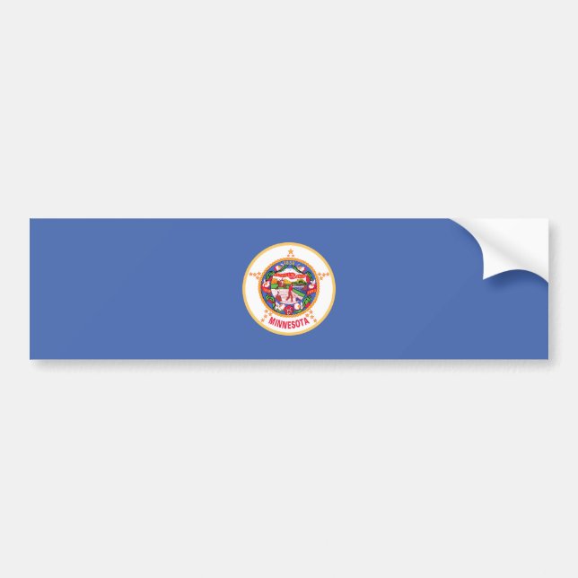 Minnesota State Flag Bumper Sticker (Front)