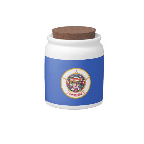 Minnesota State Flag Candy Jar