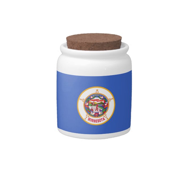 Minnesota State Flag Candy Jar (Front)