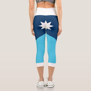 Minnesota State Flag Capri Leggings