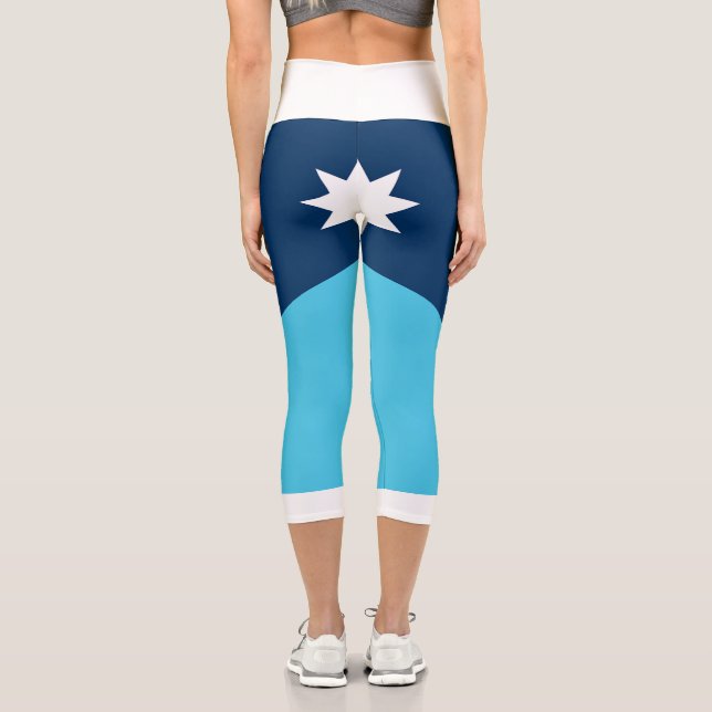 Minnesota State Flag Capri Leggings (Back)