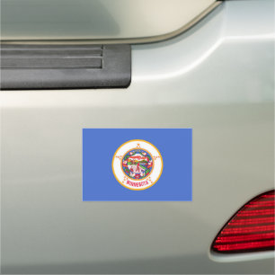 Minnesota State flag Car Magnet