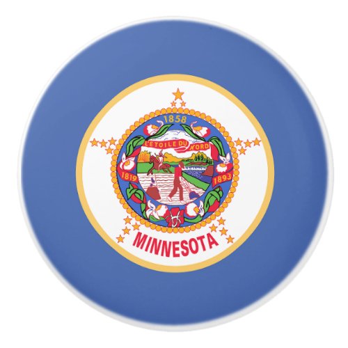 Minnesota State Flag Ceramic Knob