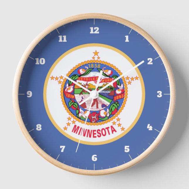 MINNESOTA STATE FLAG CLOCK (Front)