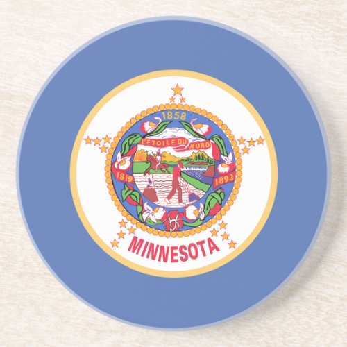 Minnesota State Flag Coaster