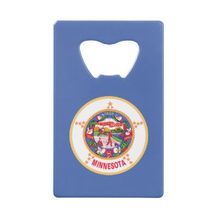 Minnesota State Flag Credit Card Bottle Opener