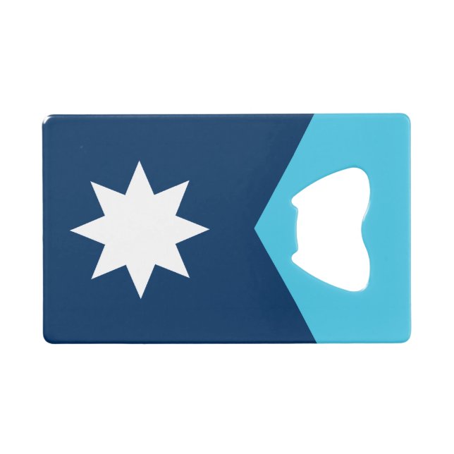 Minnesota State Flag Credit Card Bottle Opener (Front (Horizontal))