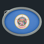 Minnesota State Flag Design Belt Buckle<br><div class="desc">Here's a Minnesota State Flag Design presented on a variety of popular products. A great custom gift idea for all occasions and for anyone coming for a visit.</div>