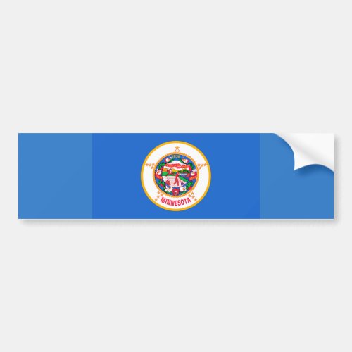 Minnesota State Flag Design Bumper Sticker