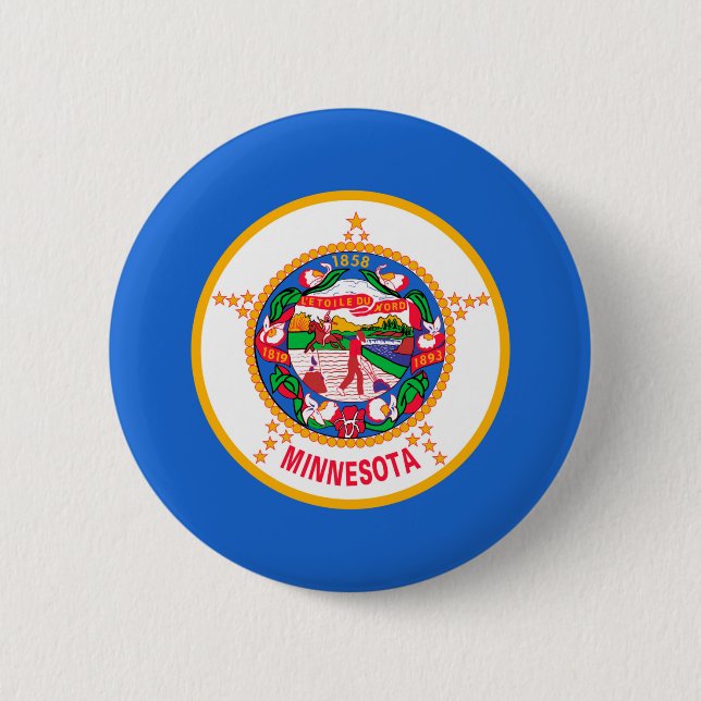 Minnesota State Flag Design Button (Front)
