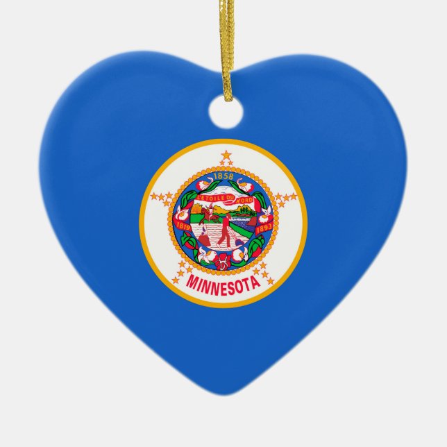 Minnesota State Flag Design Ceramic Ornament (Front)