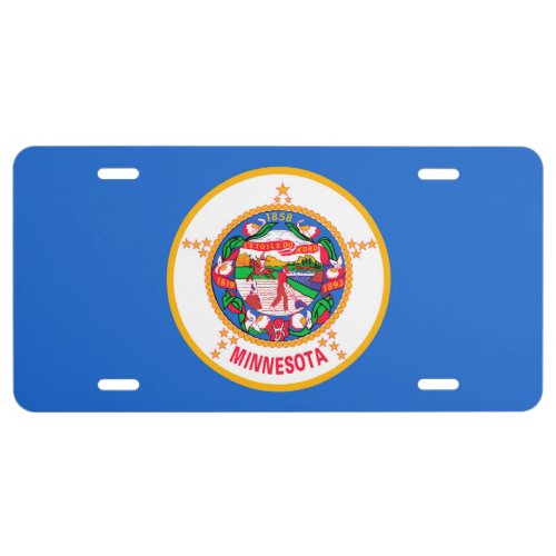 Minnesota State Flag Design Decor License Plate