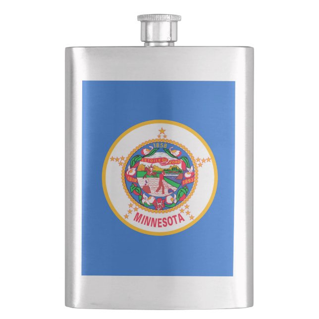 Minnesota State Flag Design Flask (Front)
